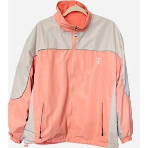 CRUISEWEAR & CO  REVERSIBLE JACKET, WOMENS, M, PEACH GREY WHITE, ROYAL CARIBBEAN